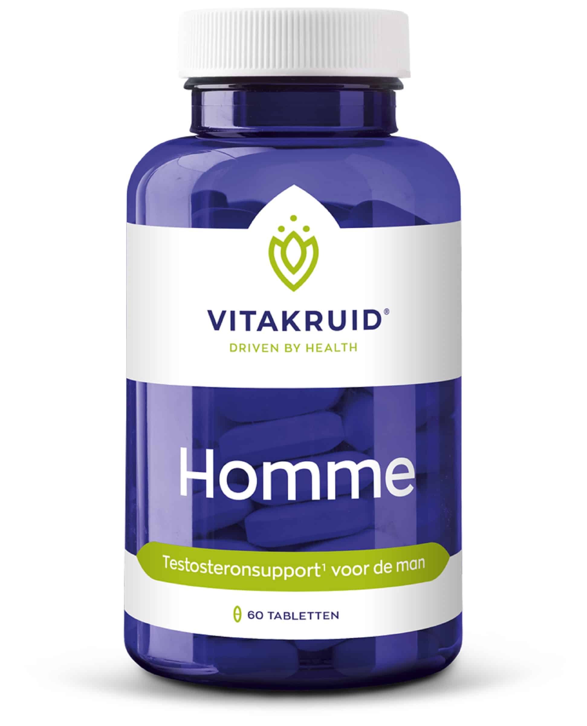 8717438692111_A1N1.jpg Vitakruid Homme oa Ashwagandha Fenegriek Shilajit Damiana - Afbeelding 1