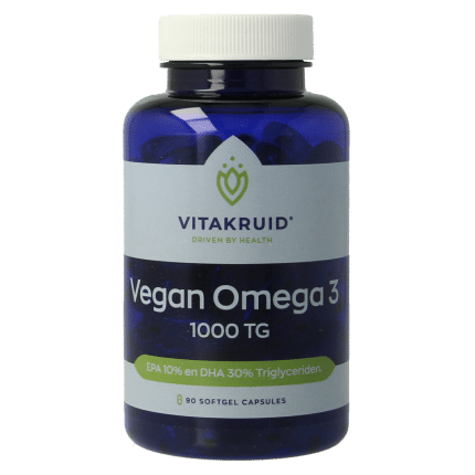 Vitakruid Vegan omega 3 1000 triglyceriden 300 DHA 100 EPA