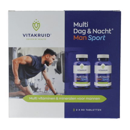 Vitakruid Multi Dag & Nacht Man Sport 100% Vegan 2 x 90