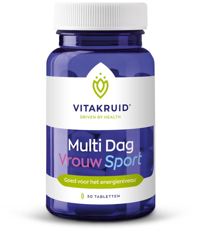8717438692487_A1N1.jpg Vitakruid Multi Dag Vrouw Sport 100% Vegan - Afbeelding 1