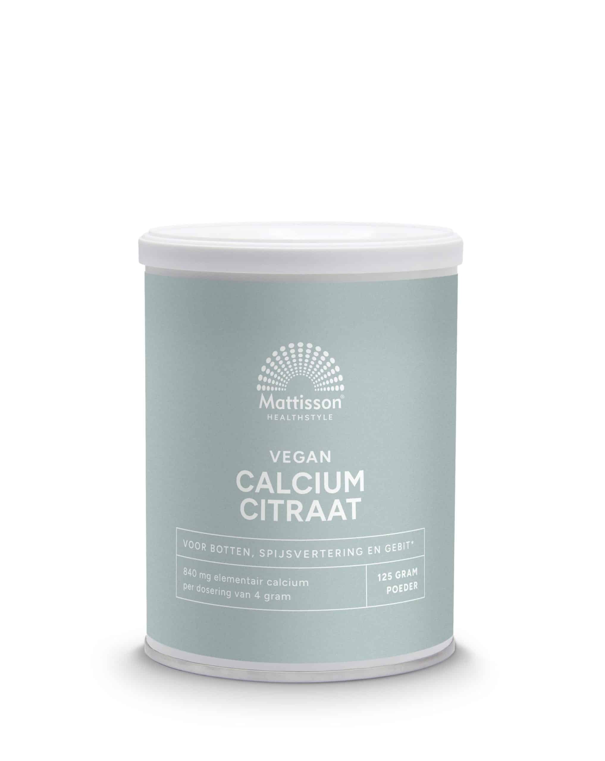 8717677968824_A1N1.jpg Mattisson Calcium citraat poeder - 21% elementair calcium - Afbeelding 1