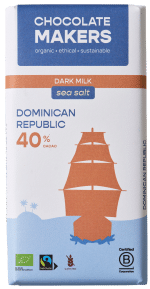Chocolatemakers Reep tres hombres 40% melk  zeezout fairtrade bio