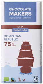 Chocolatemakers Reep tres hombres 75% puur met cacaonibs bio