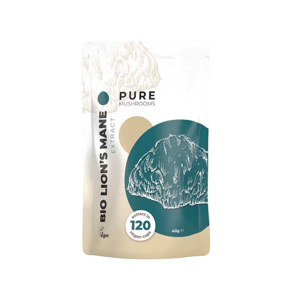 8719324870139_A1N1.jpg Pure Mushrooms Lion's mane paddenstoelen extract bio - Afbeelding 1
