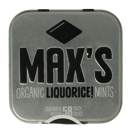 Max mints Liquorice blikje vierkant bio