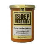 Kleinstesoepfabriek Zoete aardappelsoep met lokale bonen en kombu bio