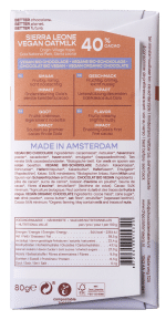 Chocolatemakers Little bee eather 40% vegan bio - Afbeelding 2