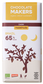 Chocolatemakers Brazil hazelnoot 65% puur demeter bio