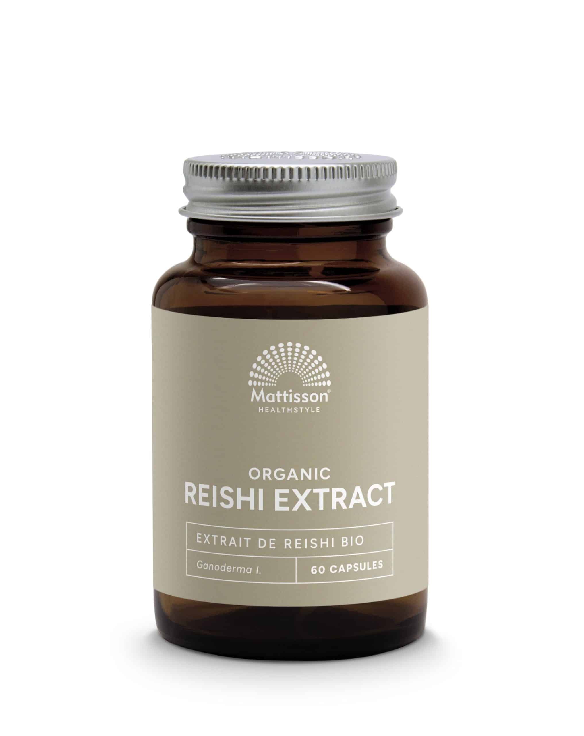8720959400783_A1N1.jpg Mattisson Organic reishi extract 400mg bio - Afbeelding 1