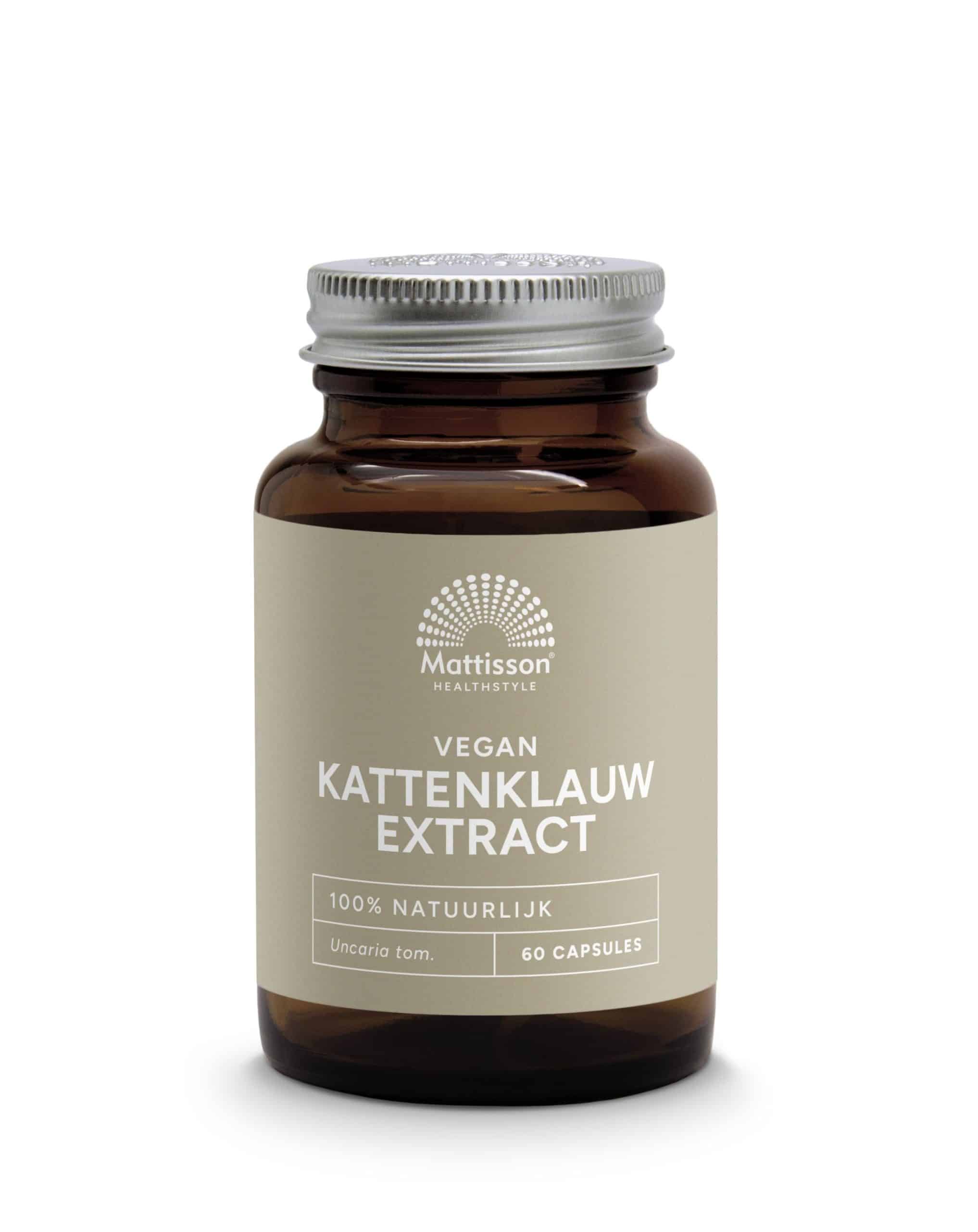 8720959401094_A1N1.jpg Mattisson Vegan kattenklauw extract 450mg - Afbeelding 1
