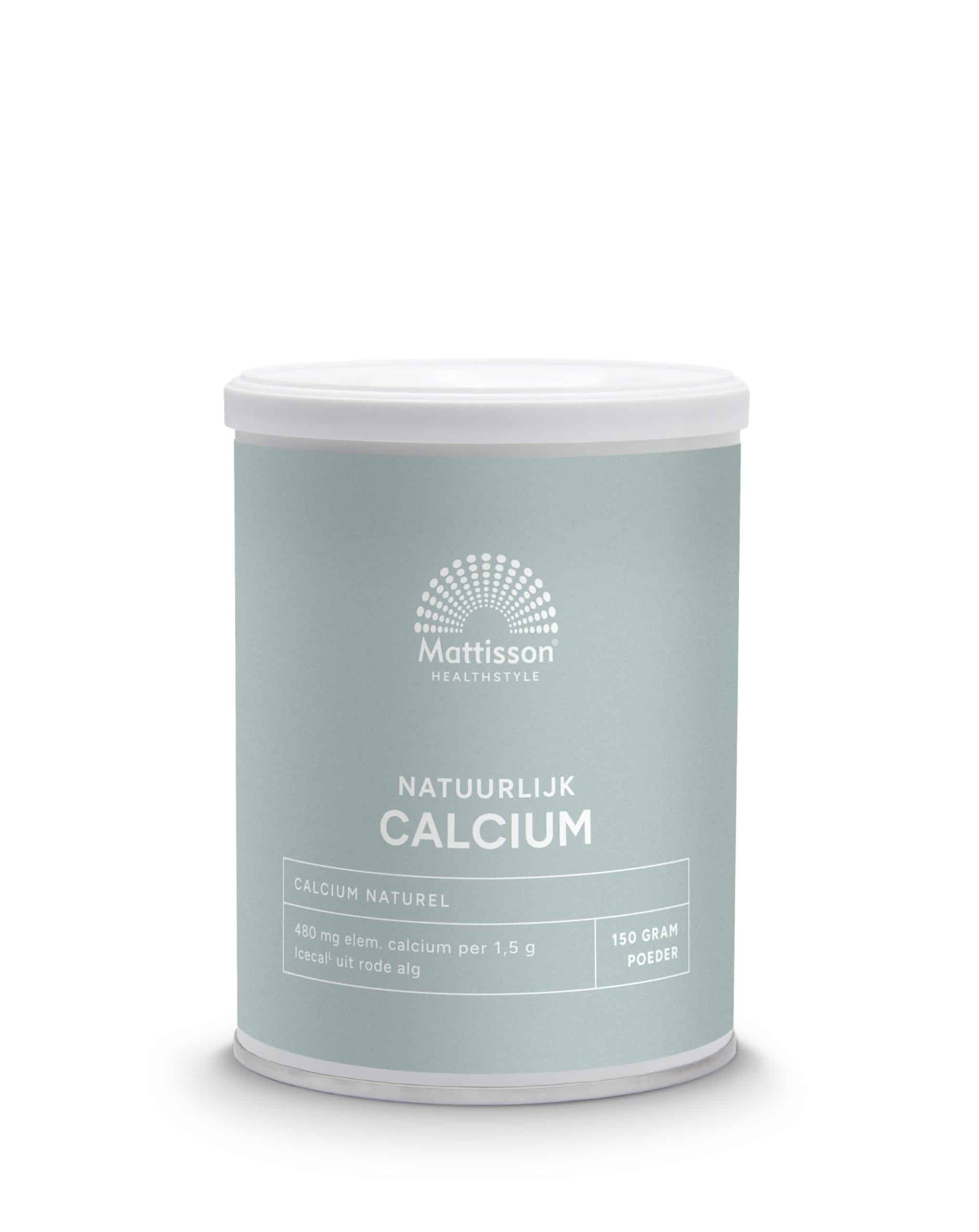 8720959402435_A1N1-1.jpg Mattisson Natuurlijk calcium icecal 480mg - Afbeelding 1