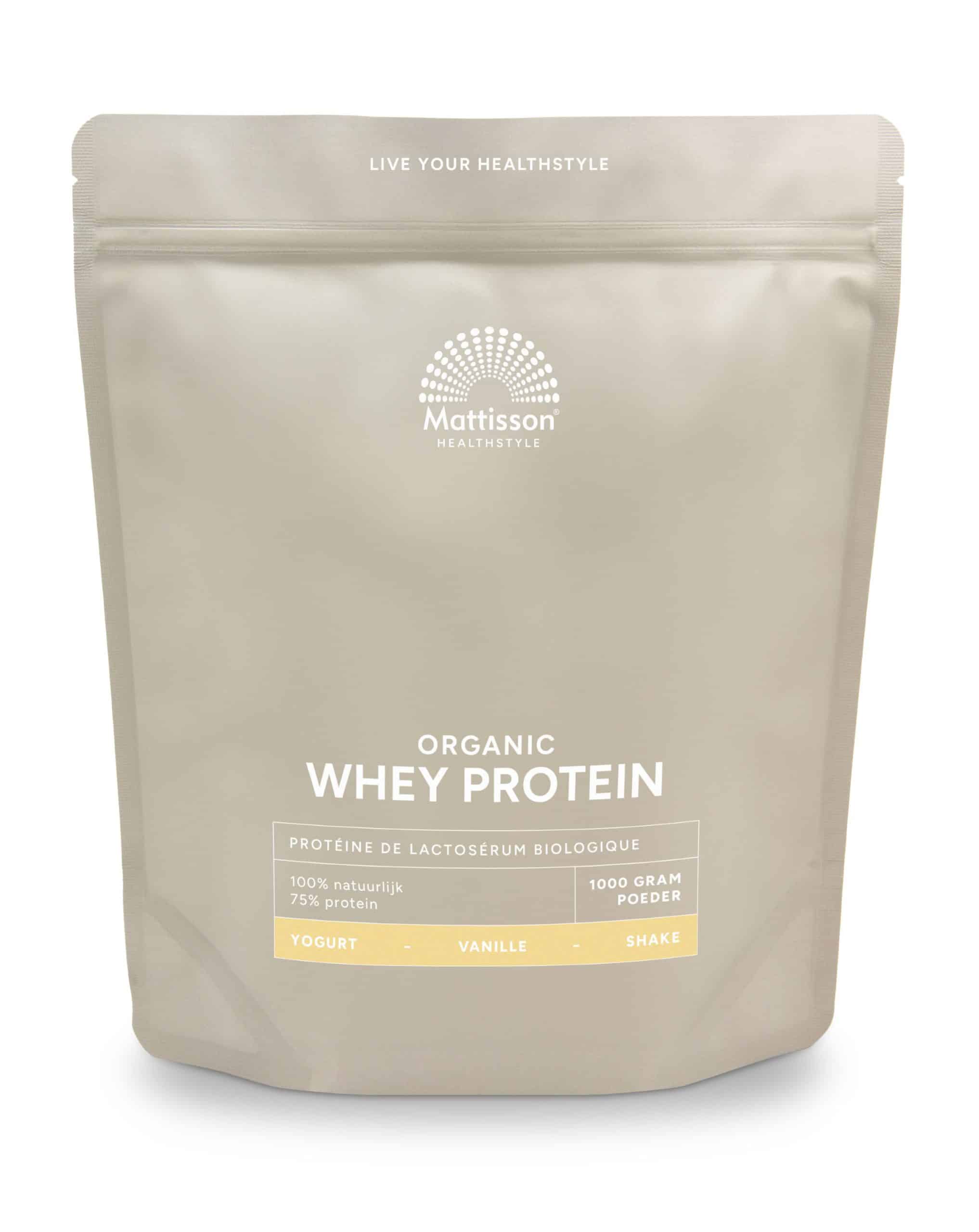 8720959402459_A1N1.jpg Mattisson Wei proteine poeder 75% vanille bio - Afbeelding 1