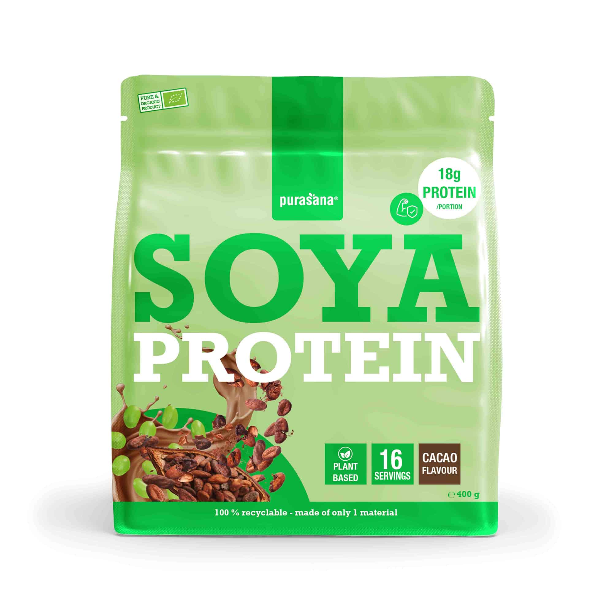 915772.jpg Purasana Plant protein soja cacao bio - Afbeelding 1