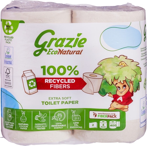 970225.jpg Grazie Natural Toiletpapier 2-laags - Afbeelding 1