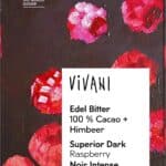 Vivani Chocolade puur 100% + framboos bio
