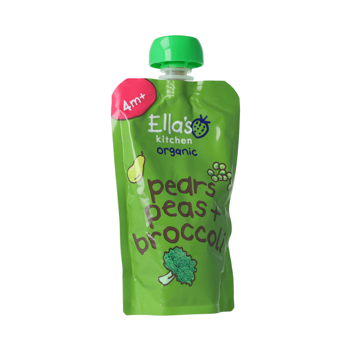 5060503500723_A1N1.png Ella's Kitchen Broccoli pears and peas 4+ maanden bio - Afbeelding 1