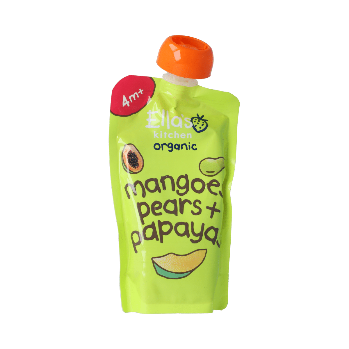5060503500761_A1N1-1.png Ella's Kitchen Mangoes pears & papayas knijpzakje 4+ maanden bio - Afbeelding 1