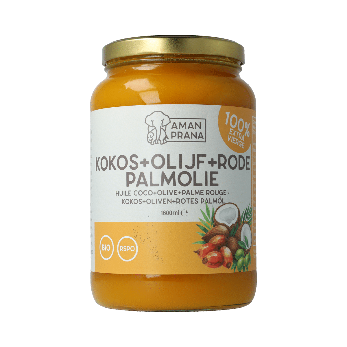 5412339260164_A1N1.png Amanprana Kokos-olijf-rode palm bio - Afbeelding 1