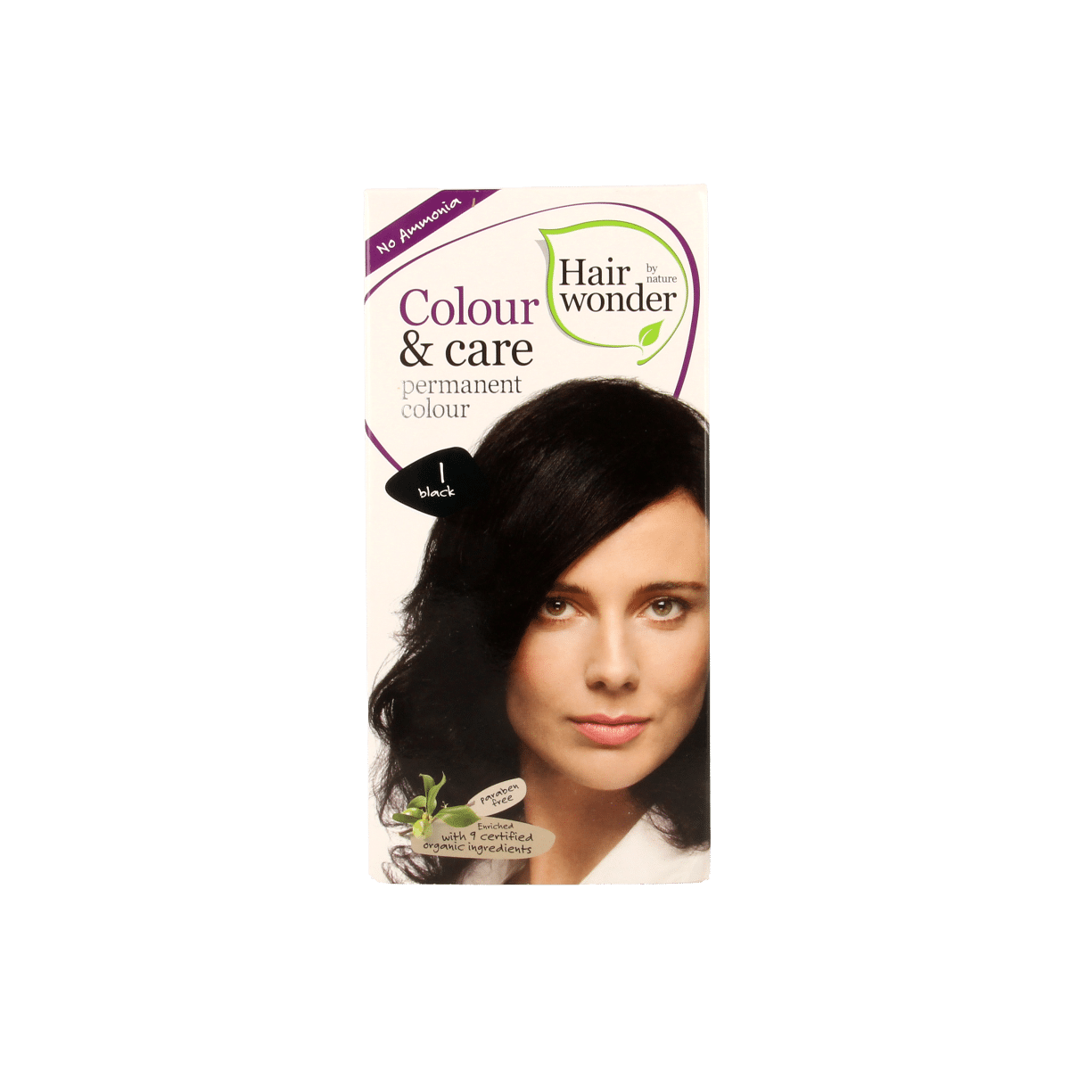 8710267120121_A1N1.png Hairwonder Colour & Care 1 black - Afbeelding 1