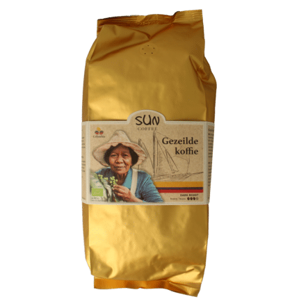 SUN Coffee Gezeilde koffiebonen dark roast bio