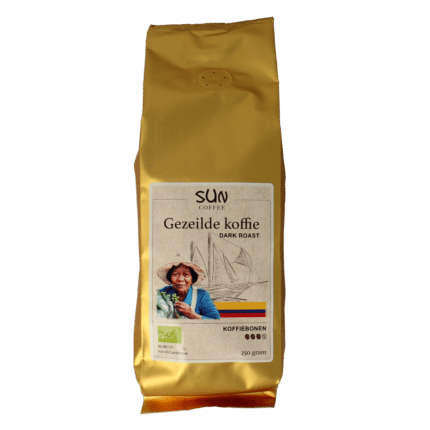 SUN Coffee Gezeilde koffiebonen dark roast bio