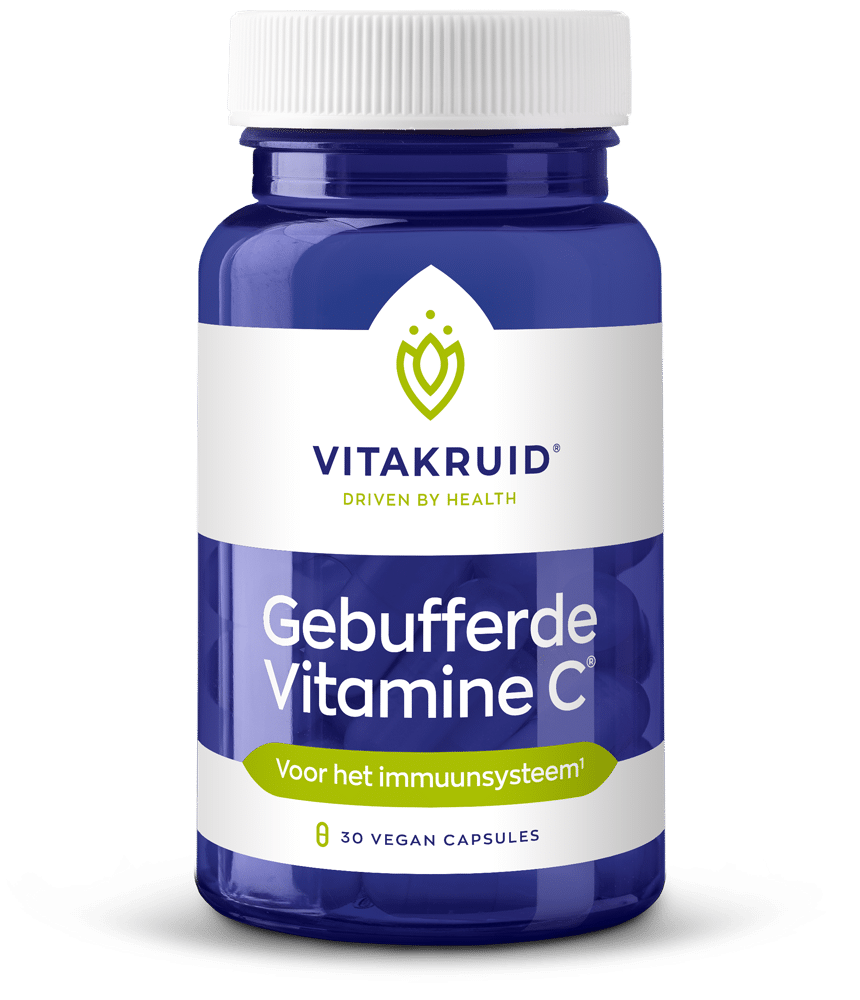 Gebufferde_Vitamine_C_30_M_RGB_VK25.png Vitakruid Gebufferde Vitamine C met oa Zink OPC Quercetine - Afbeelding 1