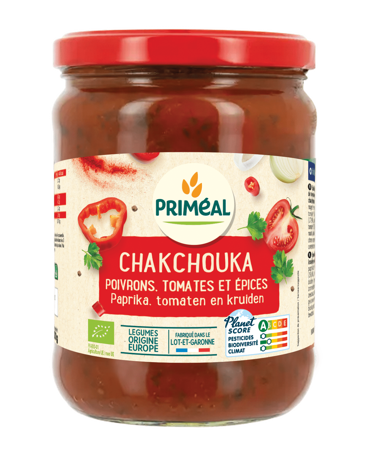 3380380114502_A1N1.png Primeal Shakshuka paprika, tomaten en kruiden - Afbeelding 1