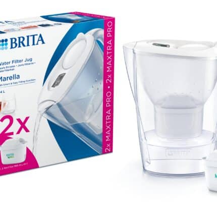Brita Waterfilterbundel Marella Cool white + 2 MAXTRA