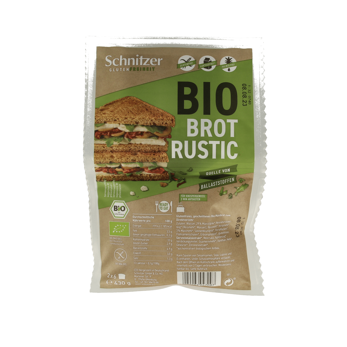 4022993047097_A1N1.png Schnitzer Bread'n toast dark glutenvrij bio - Afbeelding 1