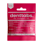 Denttabs Tandpasta tabletten aardbei met fluor vegan