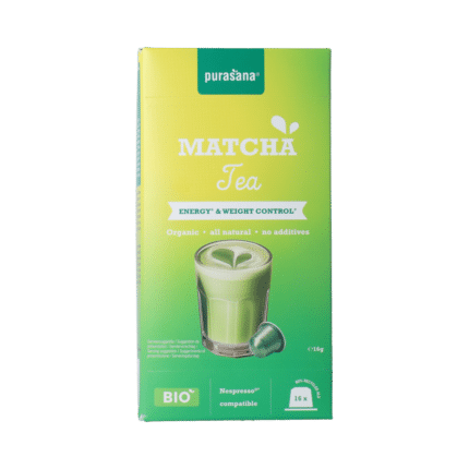 Purasana Instant Matcha Thee Capsules 16x1g bio