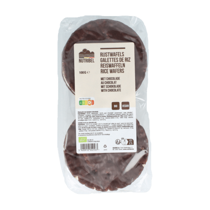 Nutribel Rijstwafels met pure chocolade bio