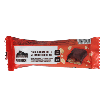 Nutribel Pinda karamel reep melkchocolade bio