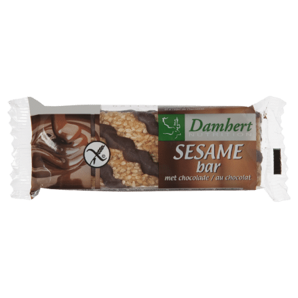 Damhert Sesambar chocolade glutenvrij