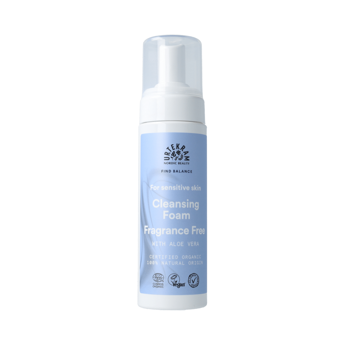 5701058012766_A1N1.png Urtekram Fragrance Free Reinigingsmousse – gevoelige huid - Afbeelding 1