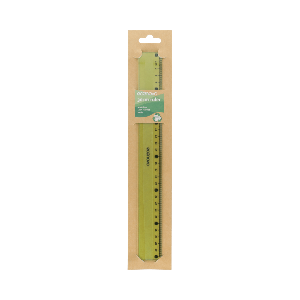 6941288710851_A1N1.png Econovo Liniaal 30cm groen - Afbeelding 1