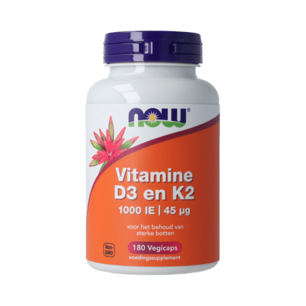 NOW Vitamine D3 en K2 - 1000 IE 45 mcg