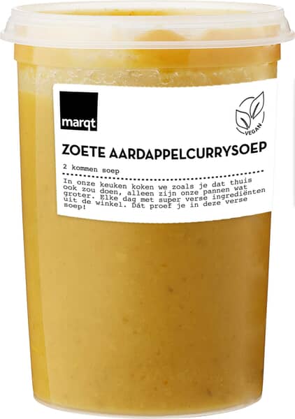 Zoete aardappelcurrysoep
