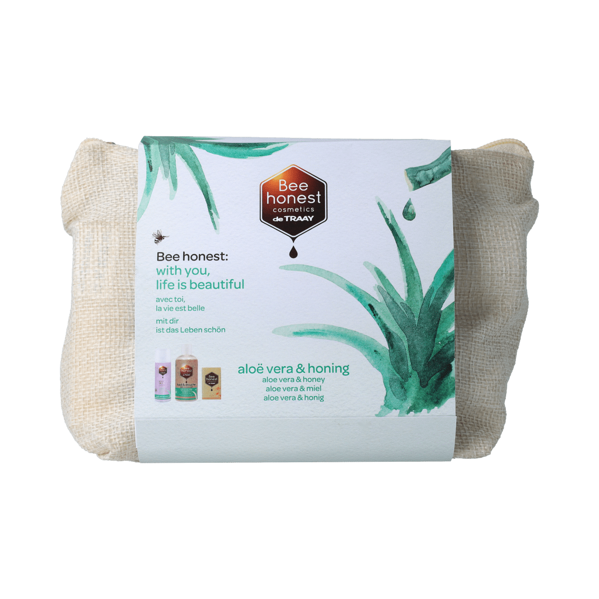8713406730663_A1N1.png Traay Bee Honest Geschenkverpakking aloe vera - Afbeelding 1