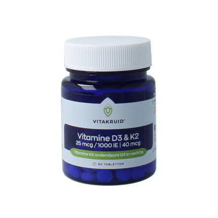 Vitakruid Vitamine D3 25mcg & K2 40mcg (menaq7)
