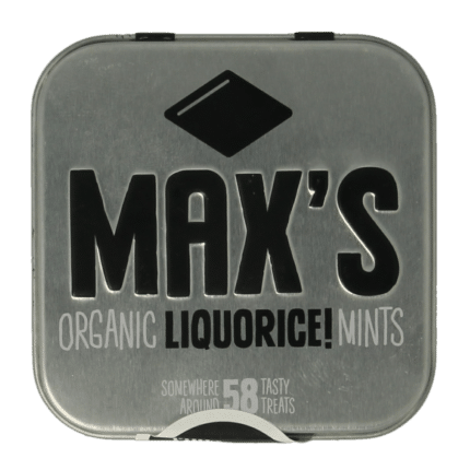 Max mints Liquorice blikje vierkant bio