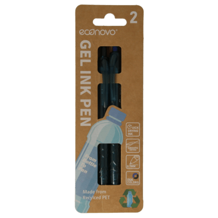 Econovo Gelpennen 0,7mm blauw/zwart