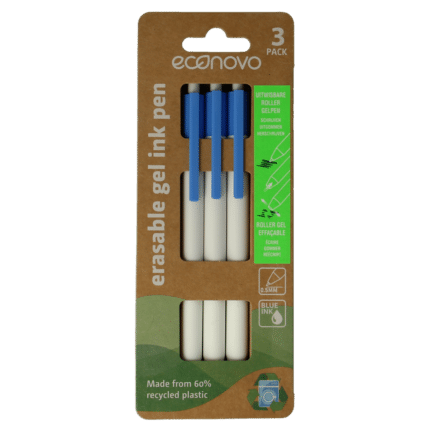 Econovo Gelpennen uitwisbaar blauw