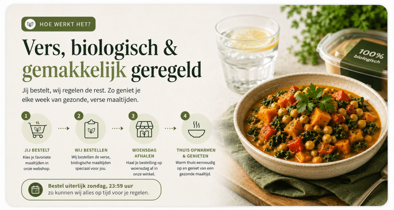 Vers, biologisch en gemakkelijk geregeld.