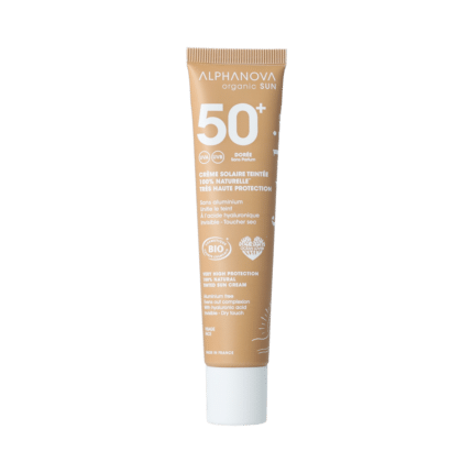 Alphanova Sun Sun bio tinted sunscreen cream golden SPF50+