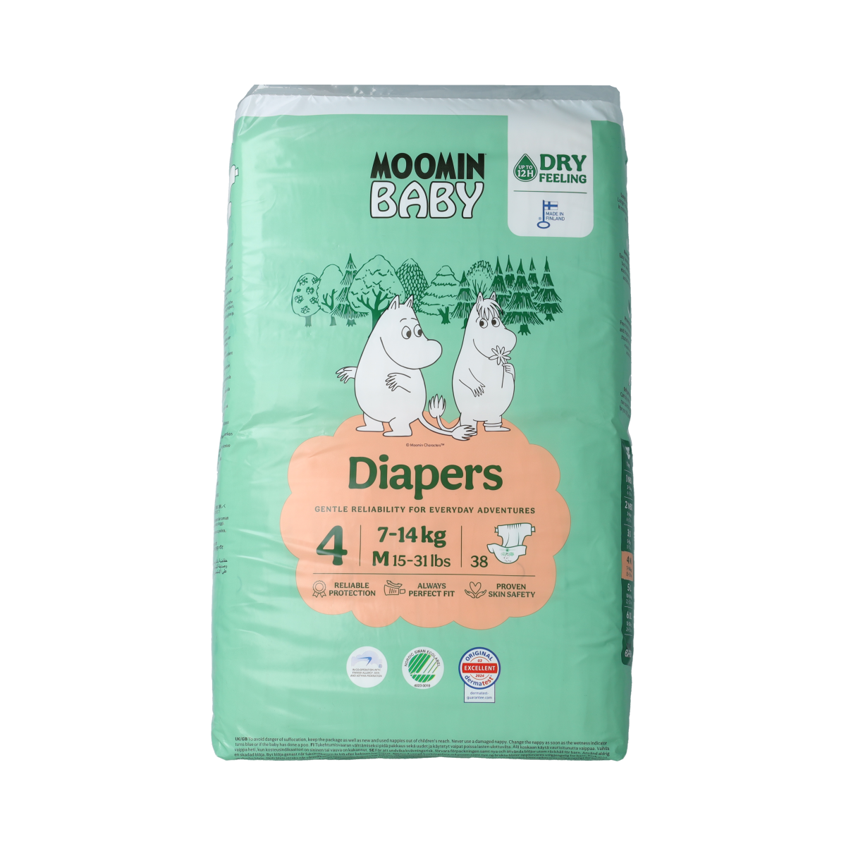 6414100581125_A1N1.png Moomin Baby luiers maat 4 7-14kg - Afbeelding 1