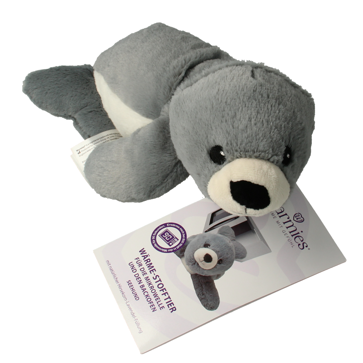 4260394916974_A1N1.png Warmies Zeehond grijs - Afbeelding 1