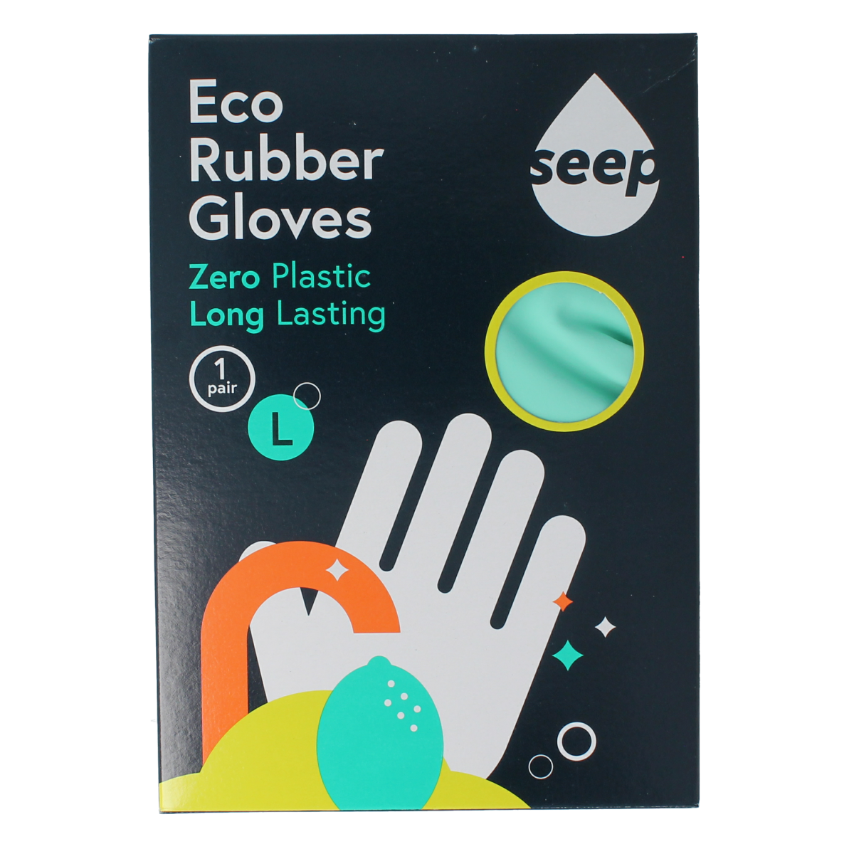 5060812060109_A1N1.png Seep Handschoen rubber eco maat L - Afbeelding 1