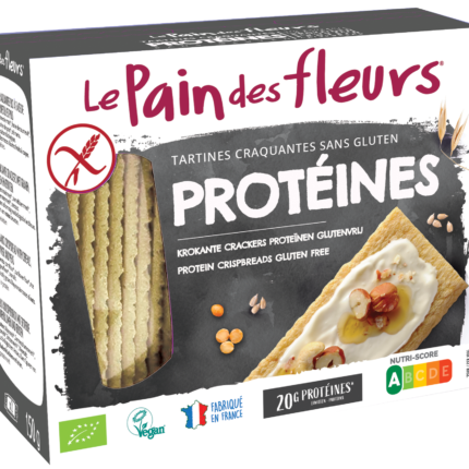 Pain Des Fleurs Krokante crackers proteine glutenvrij bio