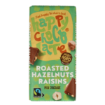 Happy Chocolate Melk geroosterde hazelnoot rozijn bio